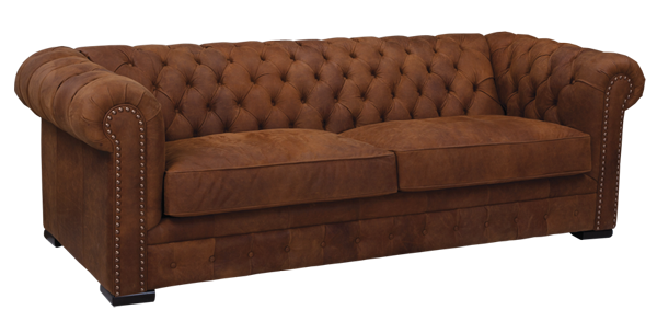 Canadian Made Leather Furniture, Leather Tufted Sofa Canada