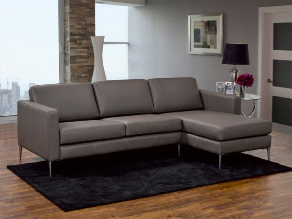 Metropolitan 100 -  Living Room Grey Leather Sofa by LeatherCraft Furniture - Manufacturer of Top Grain Leather Sofa based in Toronto, Canada having dealer in Brampton, Vaughan, Pickering, Mississauga, Oakville, Scarborough, Kingston, Sudbury, Quebec and Other provinces of Canada